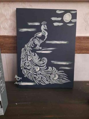 تابلو نقاشی اکریلیک کار دست طرح طاووس در گروه خرید و فروش لوازم خانگی در خراسان رضوی در شیپور-عکس1
