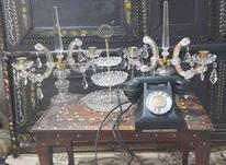 تلفن قدیمی اریکسون یه جفت شعمدان کریستال المان در شیپور-عکس کوچک