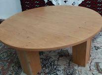 درب چوبی دو لنگه با میز گرد چوب در شیپور-عکس کوچک