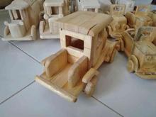 ماشین چوبی دکوری اسباب بازی در شیپور