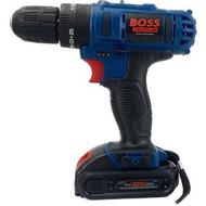 دریل شارژی 24 ولت چکشی دوباتری باس BOSS