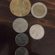 تعداد چند عدد سکه خارجی قدیمی