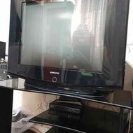 تلویزیون 29 اینچ سامسونگ به همراه میز شیشه ای برند سامسونگ