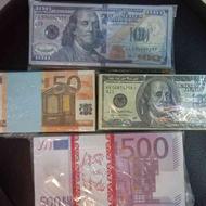 اسکناس تزئینی دلار یورو تراول برای شاباش و تزئین