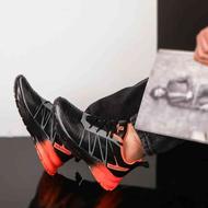 کفش ورزشی مردانه مشکی نارنجی مدل simba