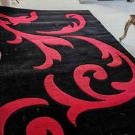 فرش اسپرت مشکی و قرمز