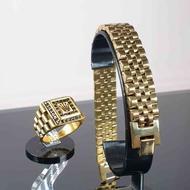 ست دستبند و انگشتر رولکس ROLEX - استیل