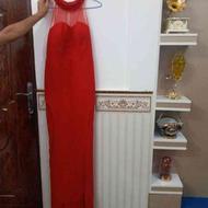 لباس مجلسی زنانه بلند جاکدار خشگل قرمز