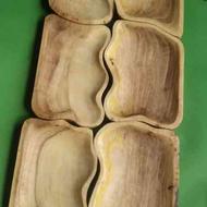 ست شش تایی ظروف چوبی دست ساز