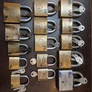 قفلهای آویز برنجی در سایزهای مختلف