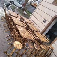 نهار خوری چوبی جنس روسی میز صندلی