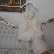 لباس عروس پرنسسی نباتی سایز 38تا 44