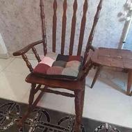صندلی راک چوبی کامل