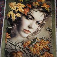 تابلو فرش اشک پاییز