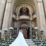 لباس عروس مزون دوز و با ساتن امریکایی برای سایز 36 .38