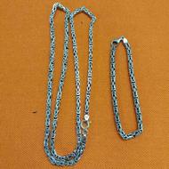 زنجیر گردنبند و دستبند نقره تایلندی
