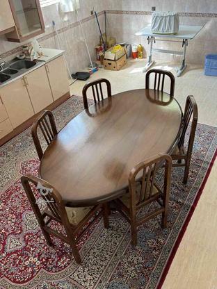 میز ناهارخوری به همراه 6 صندلی در گروه خرید و فروش لوازم خانگی در یزد در شیپور-عکس1