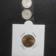 سه سکه نقره رضا شاه و یک 50 دیناری برنز محمدرضا شاه