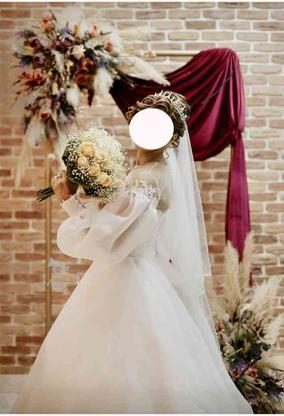 لباس عروس حریر آستین پفی در گروه خرید و فروش لوازم شخصی در تهران در شیپور-عکس1