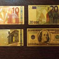 اسکناس یورو و دلار تزئینی