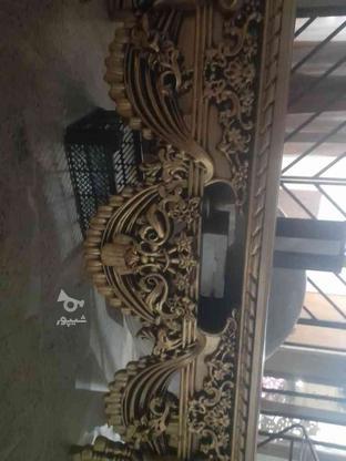 میزتلوزیون تزئین شده باورق طلا جنس چوب راش بدون داشتن رزین در گروه خرید و فروش لوازم خانگی در البرز در شیپور-عکس1