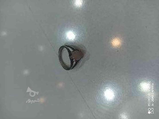 انگشتر نقره با سنگ عقیق صورتی در گروه خرید و فروش لوازم شخصی در خوزستان در شیپور-عکس1