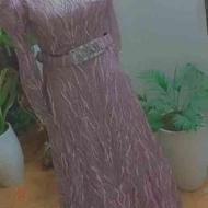 لباس مجلسی ژاکارت رنگ یاسی سایز 40