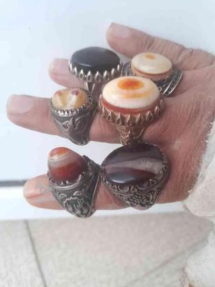 تعدادی انگشتر رکاب آلیاژی با سنگ اصل معدنی در گروه خرید و فروش لوازم شخصی در یزد در شیپور-عکس1