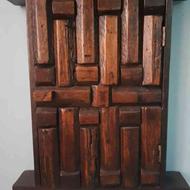جعبه جاکلیدی بسیار قدیمی چوب گردویی هنری