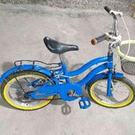 دوچرخه آبی کم رنگ سایز 16 سالم