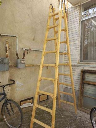 نردبان چوبی 3 متری دو پایه در گروه خرید و فروش لوازم خانگی در مازندران در شیپور-عکس1