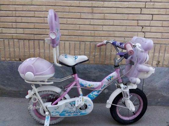 دوچرخه سایز 12 دخترانه و 16 اسپرت کمکفنردار درحد نو شرایطی در گروه خرید و فروش ورزش فرهنگ فراغت در اصفهان در شیپور-عکس1