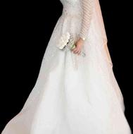 لباس عروس عربی کار شده ، یکبار تن خورده در حد نو