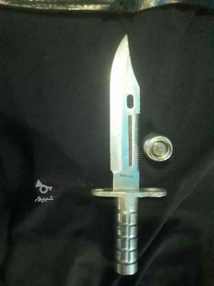 چاقوی شکاری امریکایی دسته نقره در گروه خرید و فروش ورزش فرهنگ فراغت در مازندران در شیپور-عکس1