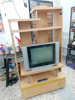 تلویزیون 24 رنگی بهمراه کمد در گروه خرید و فروش لوازم الکترونیکی در خوزستان در شیپور-عکس1