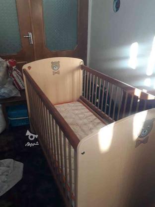 تخت کودک وتشک نو تخفیف هم داره در گروه خرید و فروش لوازم شخصی در قزوین در شیپور-عکس1