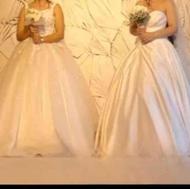 لباس عروس ساتن اروپایی و اسکارلت شاین پرنسسی
