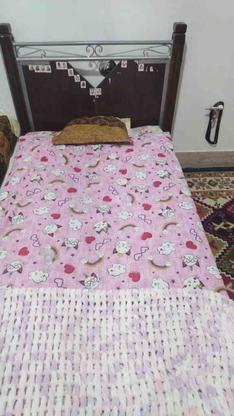 دوعدد تخت خواب تک نفره فلزی چوبی با یک تشک یه نفره در گروه خرید و فروش لوازم خانگی در فارس در شیپور-عکس1