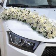 ماشین عروس و دسته گل