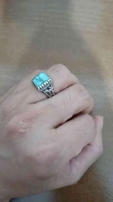 انگشتر فیروزه نیشابور مردانه نقره 925 در گروه خرید و فروش لوازم شخصی در مازندران در شیپور-عکس1