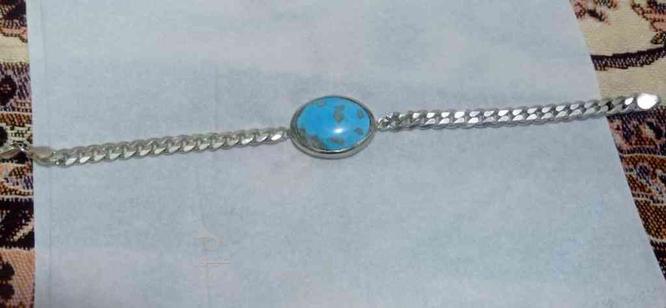 دستبند نقره فیروزه.ای در گروه خرید و فروش لوازم شخصی در آذربایجان شرقی در شیپور-عکس1