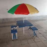 میز و صندلی و چتر (یکبار استفاده)