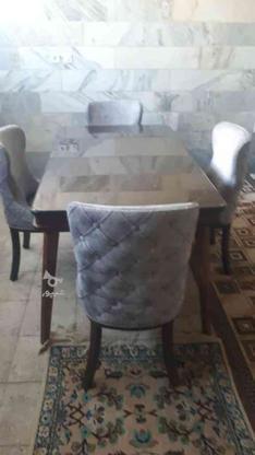 میز6نفره چوبی با شیشه8میل در گروه خرید و فروش لوازم خانگی در اصفهان در شیپور-عکس1