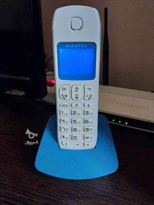 تلفن بیسیم سیم صفحه آبی کاملا سالم با آداپتور در گروه خرید و فروش لوازم الکترونیکی در تهران در شیپور-عکس1