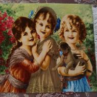 تابلو فرش طرح فرانسوی سه خواهر