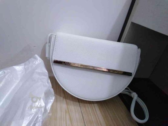 کیف دوشی چرم رنگ سفیدنونوبسیارشیک در گروه خرید و فروش لوازم شخصی در مازندران در شیپور-عکس1