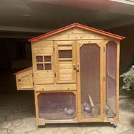 قفس چوبی نراد مناسب برای مرغ و خروس و پرنده