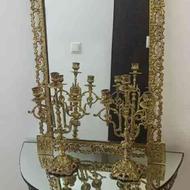 آینه کنسول طلایی