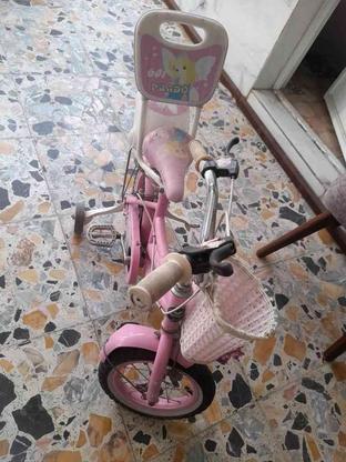 دوچرخه در حد نو رنگ صورتی تخفیف هم داره در گروه خرید و فروش ورزش فرهنگ فراغت در مازندران در شیپور-عکس1