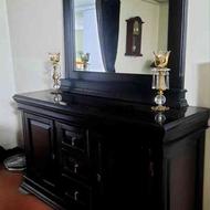 میز کنسول چوبی و آینه